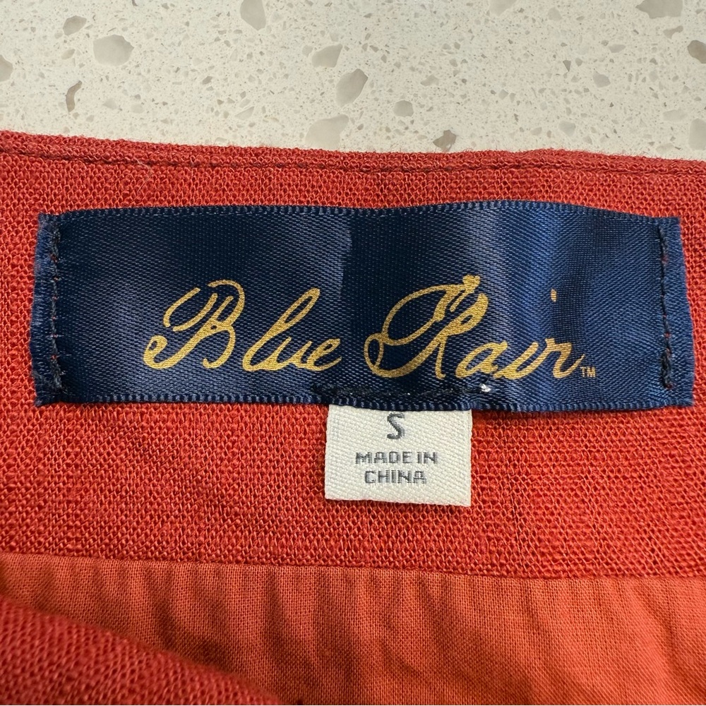 Blue Rain Embroidered Button Front Mini Skirt Boho Floral Size S Red - Picture 2 of 8